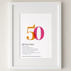 50th birthday definition poster