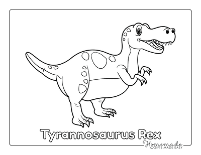 Dinosaur Coloring Pages Cartoon Tyrannosaurus Rex