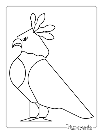 Eagle Coloring Pages Easy Harpy Eagle Outline for Kids