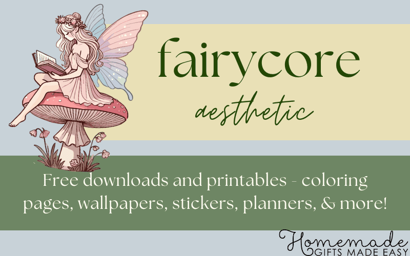 Fairycore Aesthetic Printables and Aesthetic Coloring Pages