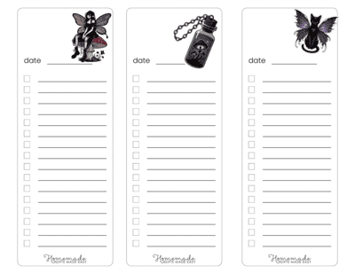 Fairycore Aesthetic to Do List Simple Fairy Charms Dark Color