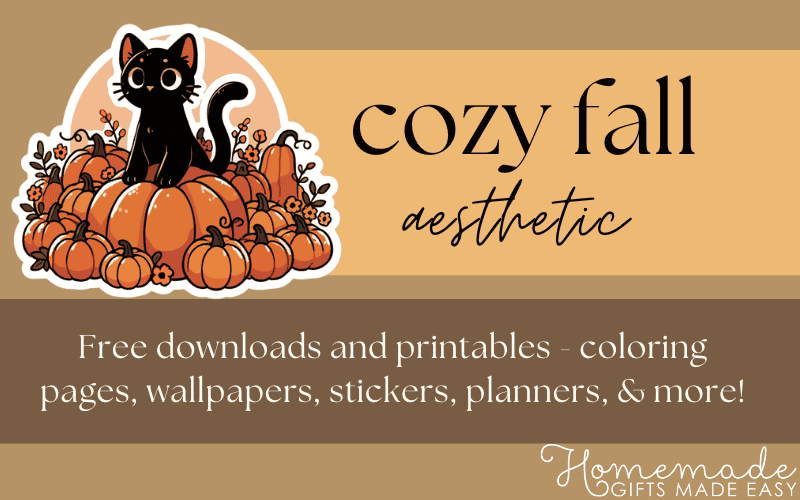 Cozy Fall Aesthetic Printables and Coloring Pages