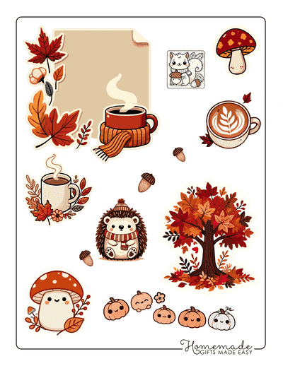 Fall Aesthetic Cozy Fall Stickers