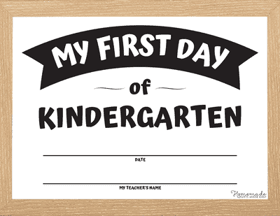 First Day of School Signs Kindergarten Simple With Wood Frame