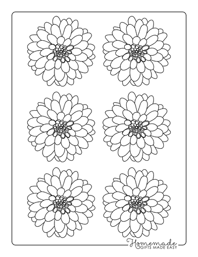 Flower Template Dahlia 3 Inch