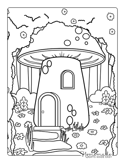 Garden Coloring Pages Fairy Garden Entrance