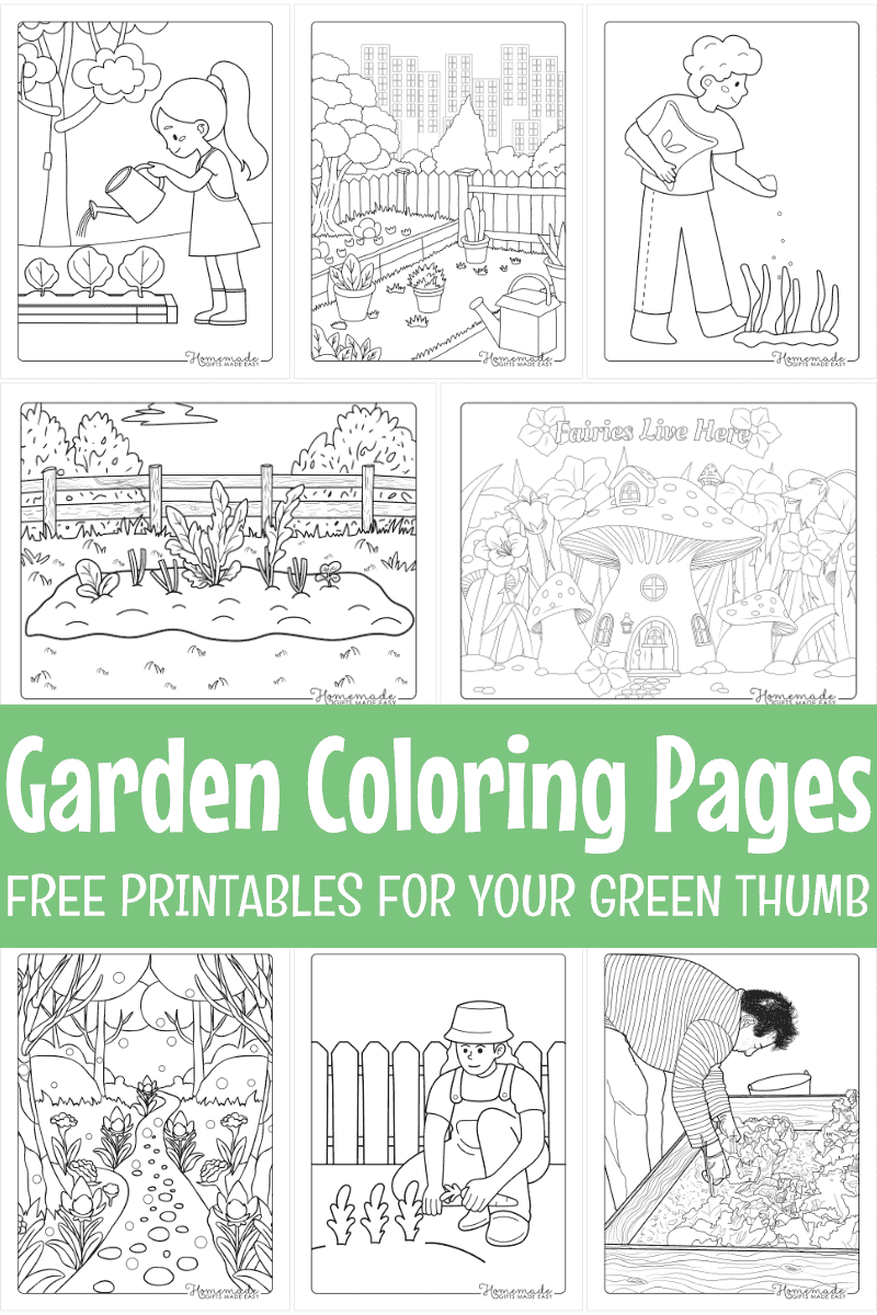 Free Printable Garden Coloring Pages for Kids and Adults