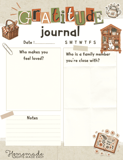 Gratitude Journal Prompts Cute Template Others