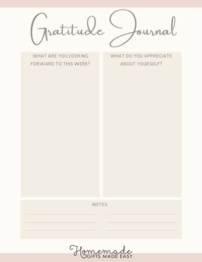 Gratitude Journal Prompts Elegant Template Self