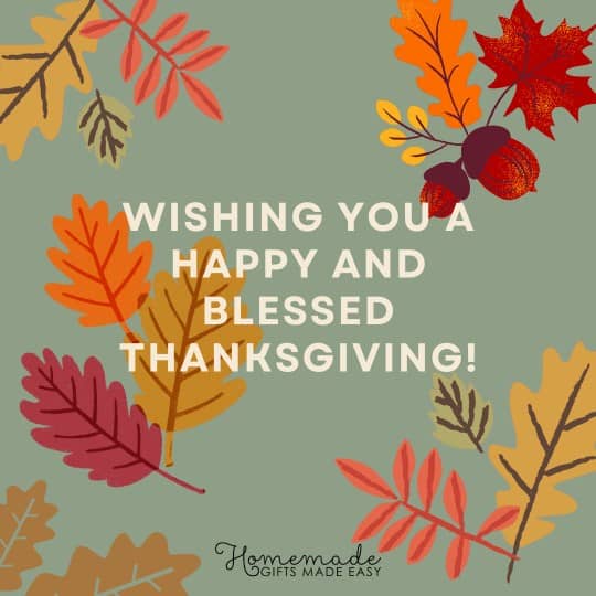 Happy Thanksgiving Wishing you a happy and blessed Thanksgiving!