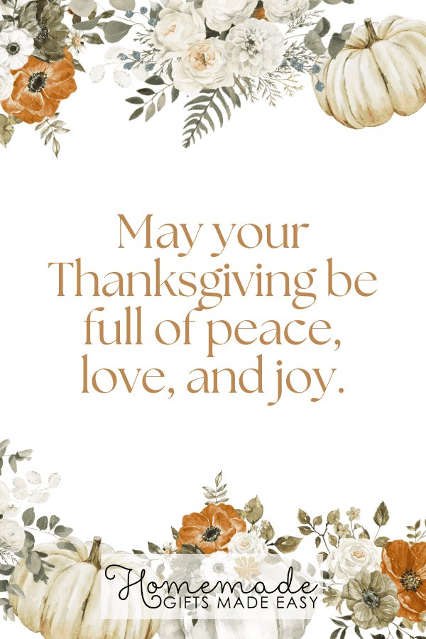 Happy Thanksgiving peace love joy