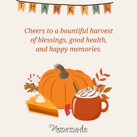 happy thanksgiving image cheers to a bountiful harvest and happy memories