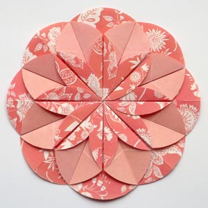 pink origami dahlia flower