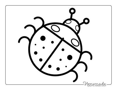 Ladybug Coloring Pages Simple Cute Ladybug Outline