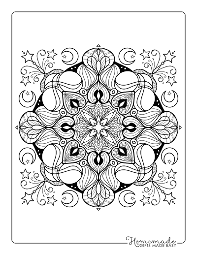 Mandala Coloring Pages Evening Arabesque