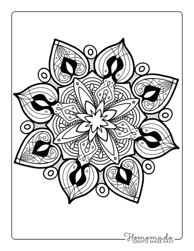 Mandala Coloring Pages Evening Arabesque Simple