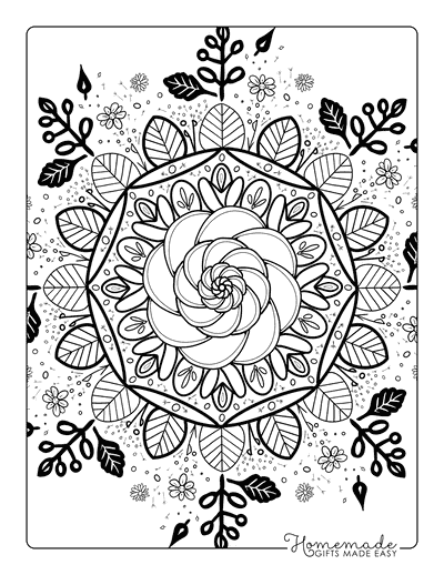 Mandala Coloring Pages Spring Florals and Dandelion Wishes