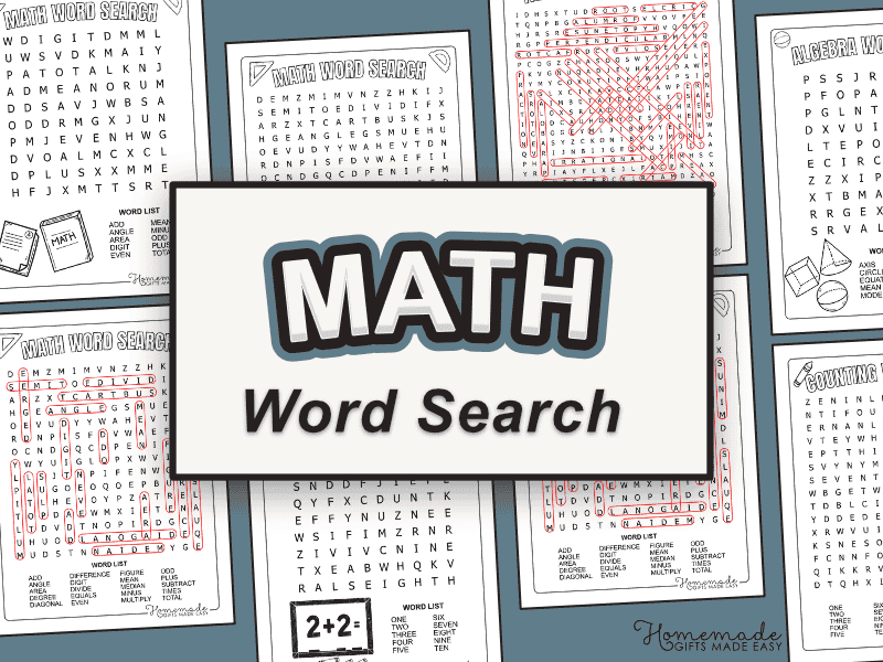 Free Math Word Search Printable