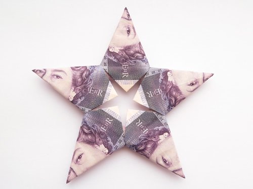 modular origami star british notes