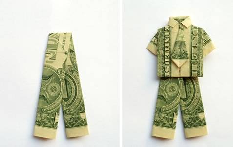 Make Money Origami Trousers Or Pants Step By Step