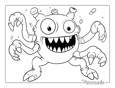 Monster Coloring Pages Alien Monster