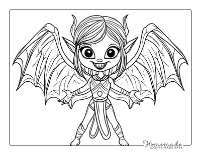 Monster Coloring Pages Evil Fairy Monster