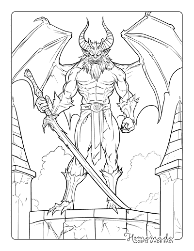 Monster Coloring Pages Fairytale Castle Guardian