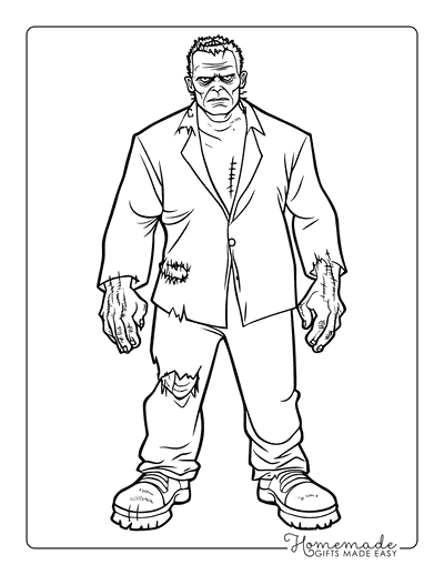 Monster Coloring Pages Frankensteins Monster