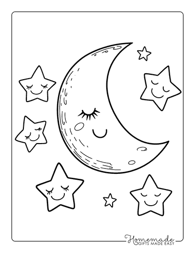 Moon Coloring Pages