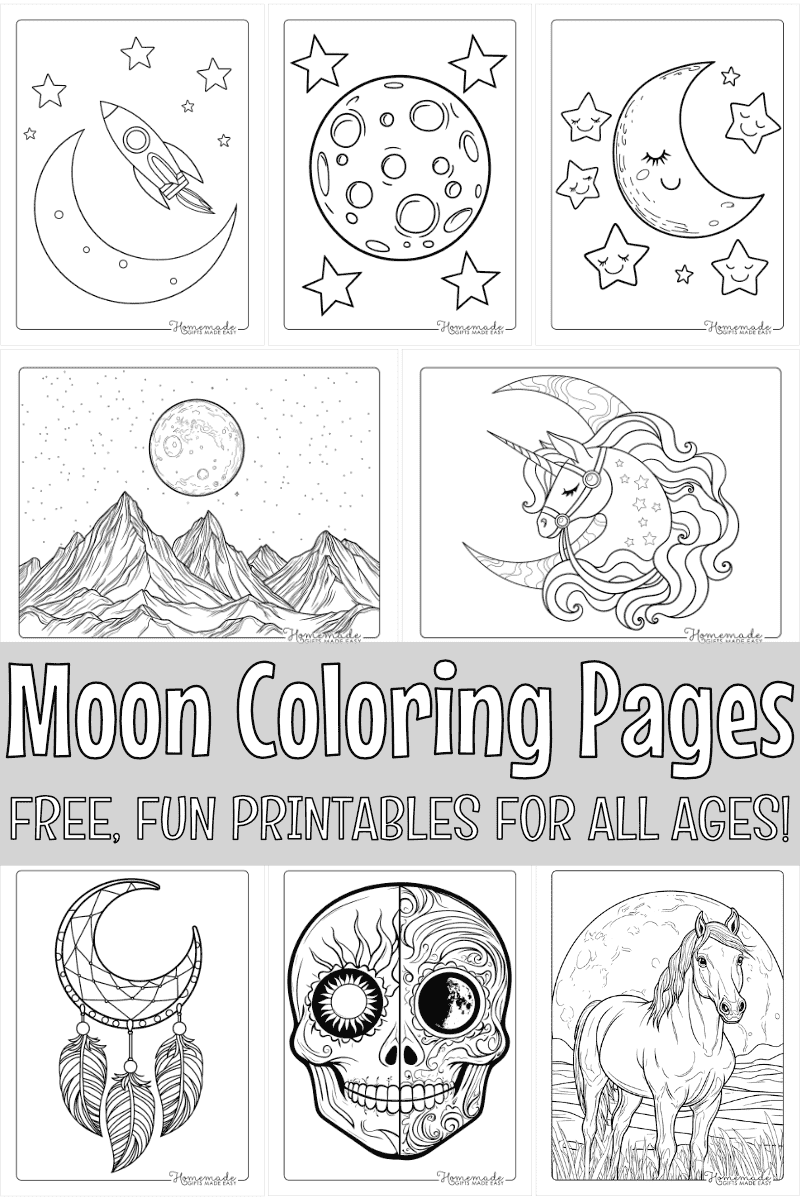 moon coloring pages