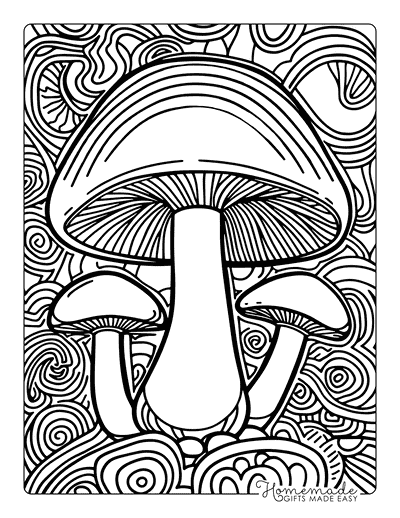 Mushroom Coloring Pages Trippy Rainbow Mushroom