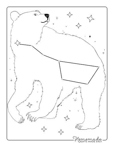Planet Coloring Pages Ursa Major Bear