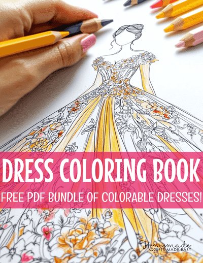 Free Printable Princess Dress Coloring Book