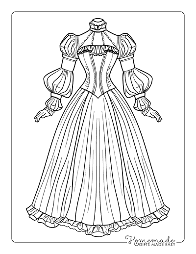 Princess Coloring Pages Victorian Elegance for Adults