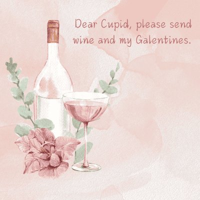 Printable Valentines Cards Galentines Day Card With Wine