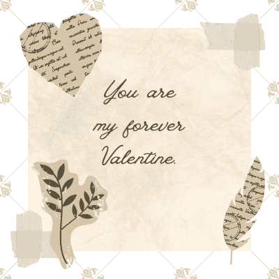 Printable Valentines Cards Victorian Scrapbook Forever Valentine