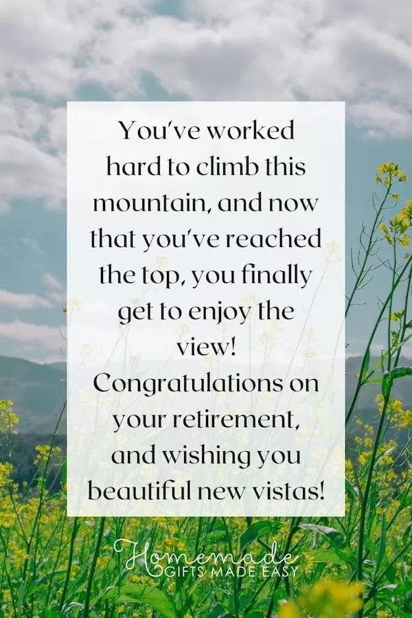 retirement wishes you've worked hard