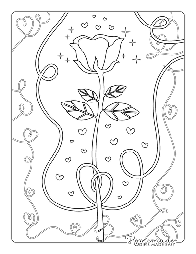 Rose Coloring Pages