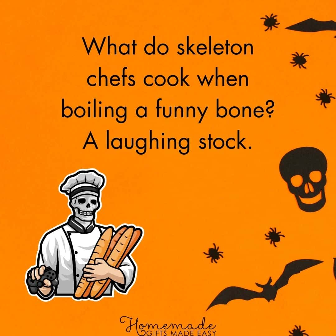 skeleton puns what do skeleton chefs cook when bioling a funny bone?