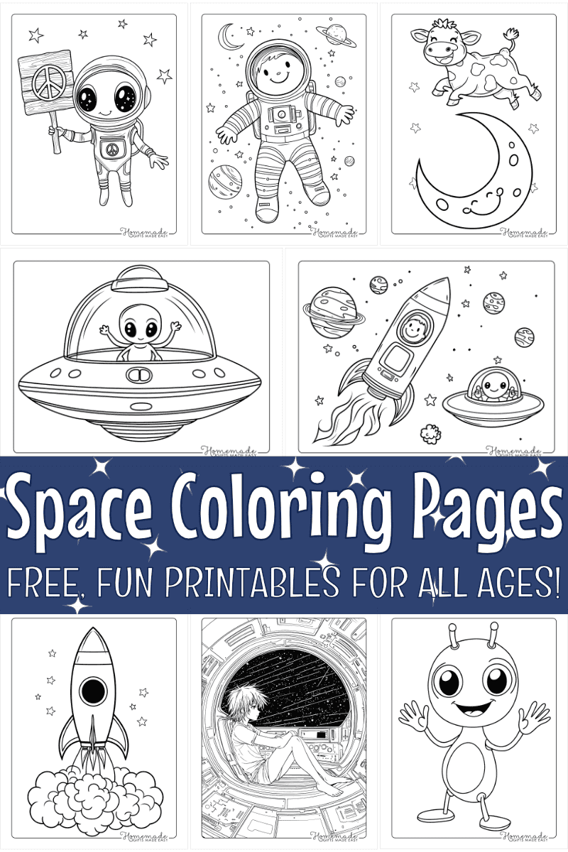 Free Printable Space Coloring Pages for Kids