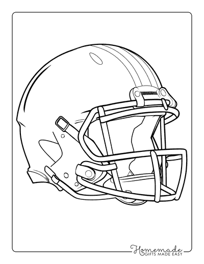 Sports Coloring Pages Football Helmet