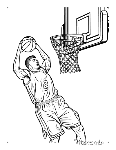 Sports Coloring Pages Nba Basketball Player Fade Away Shot