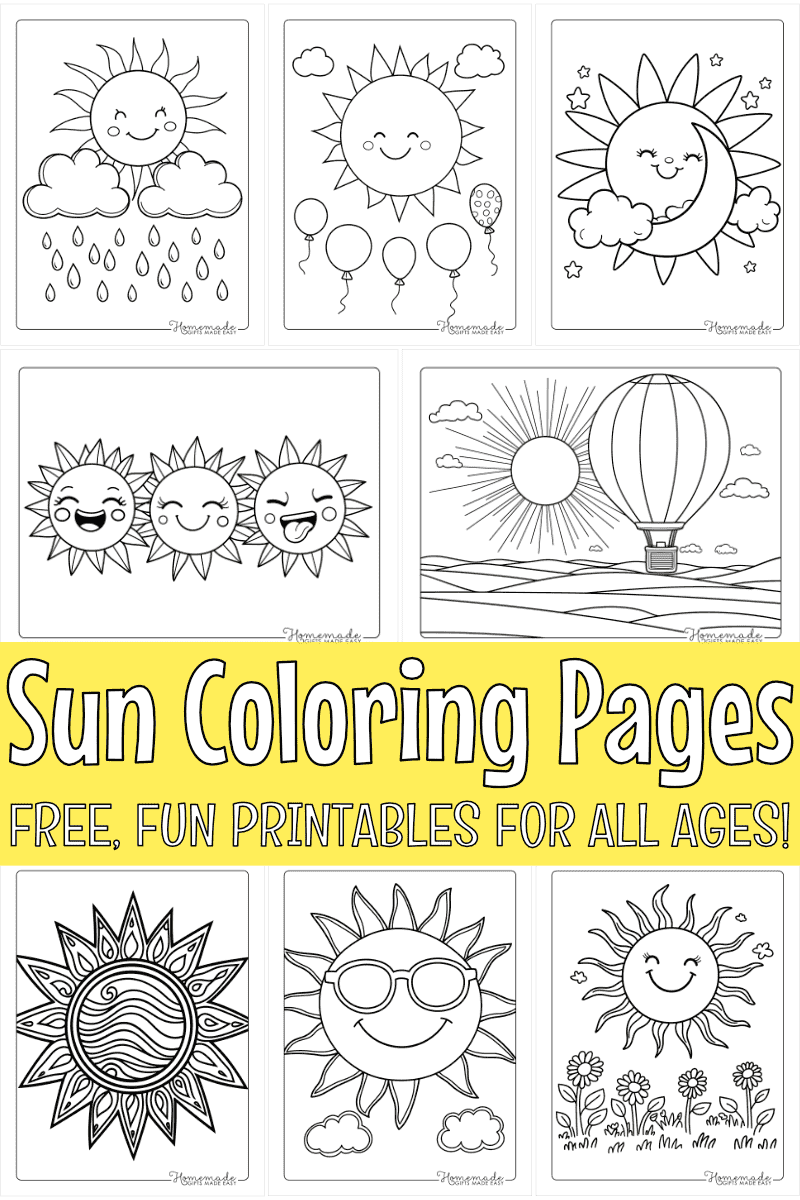 sun coloring pages