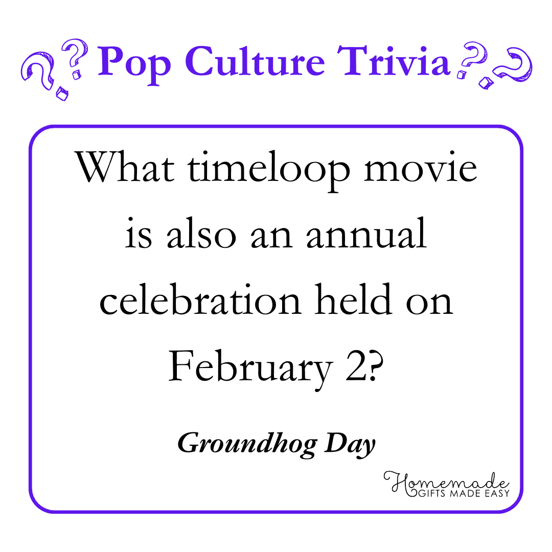 Trivia Questions - What timeloop movie is also an annual celebration held on February 2?