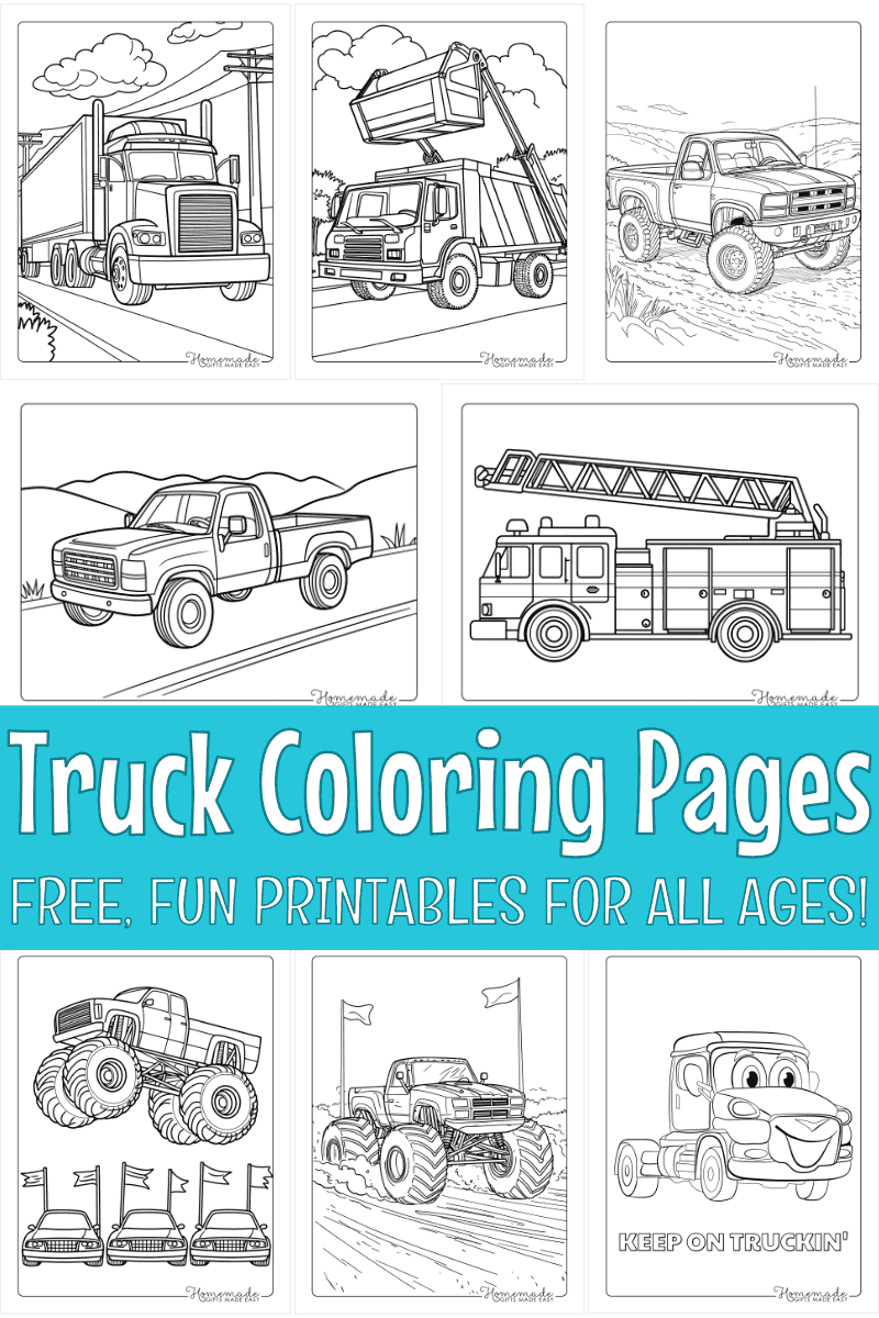 Free Printable Truck Coloring Pages for Kids