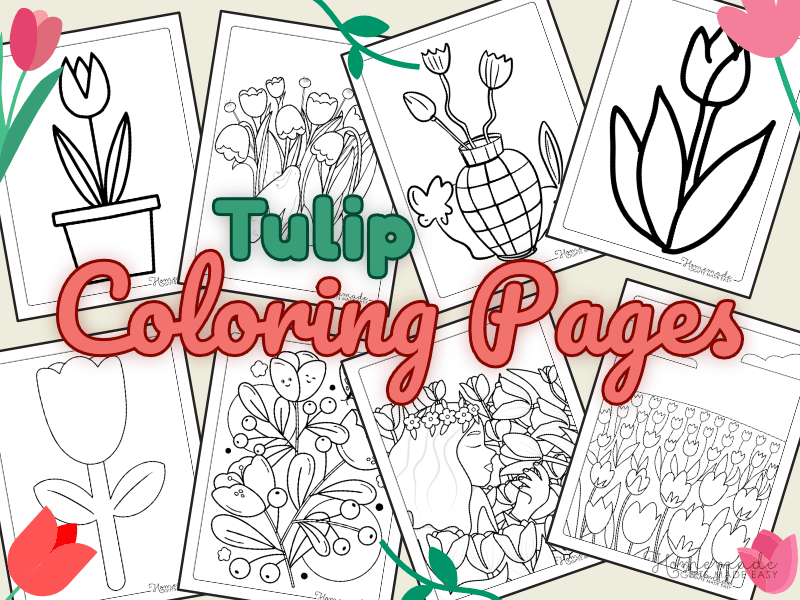 Free Printable Tulip Coloring Pages