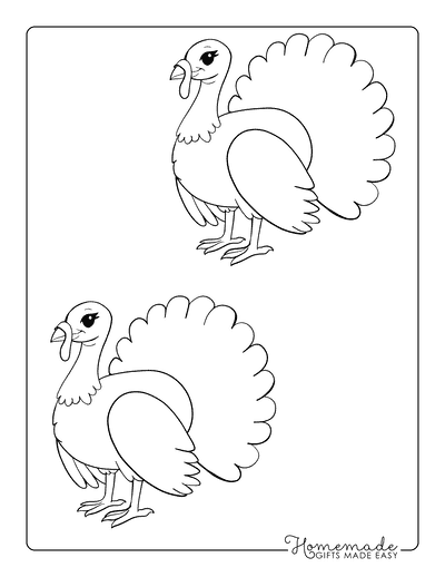 Turkey Template Realistic Small