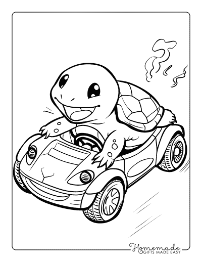 Turtle Coloring Pages Turtle Riding Rc Car