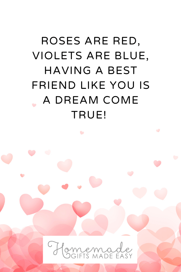 valentines day messages for friends having a best friend is a dream come true