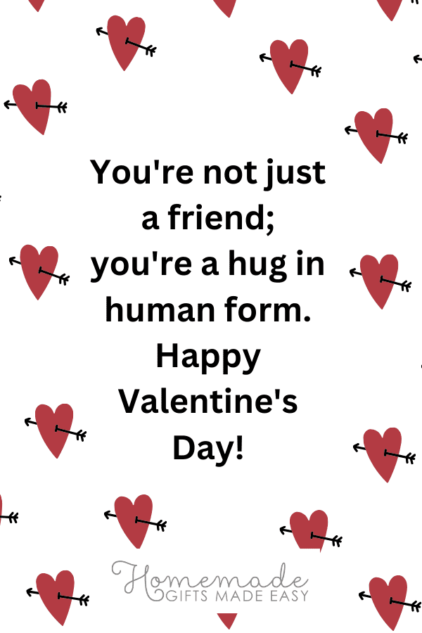 valentines day messages for friends you're a hug in human form